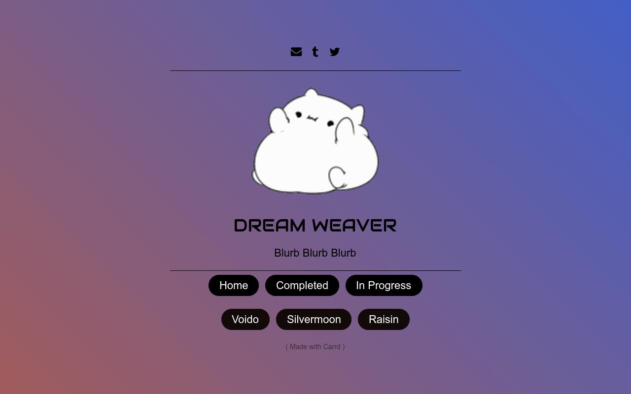 Carrd profile picture for @dreamweaver